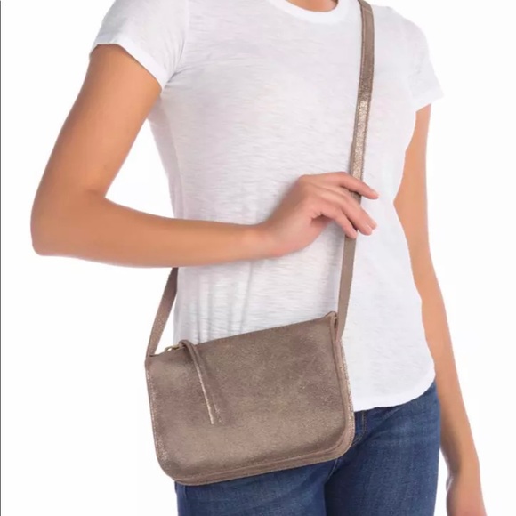 NWT Madewell simple suede metallic crossbody bag - Picture 1 of 10
